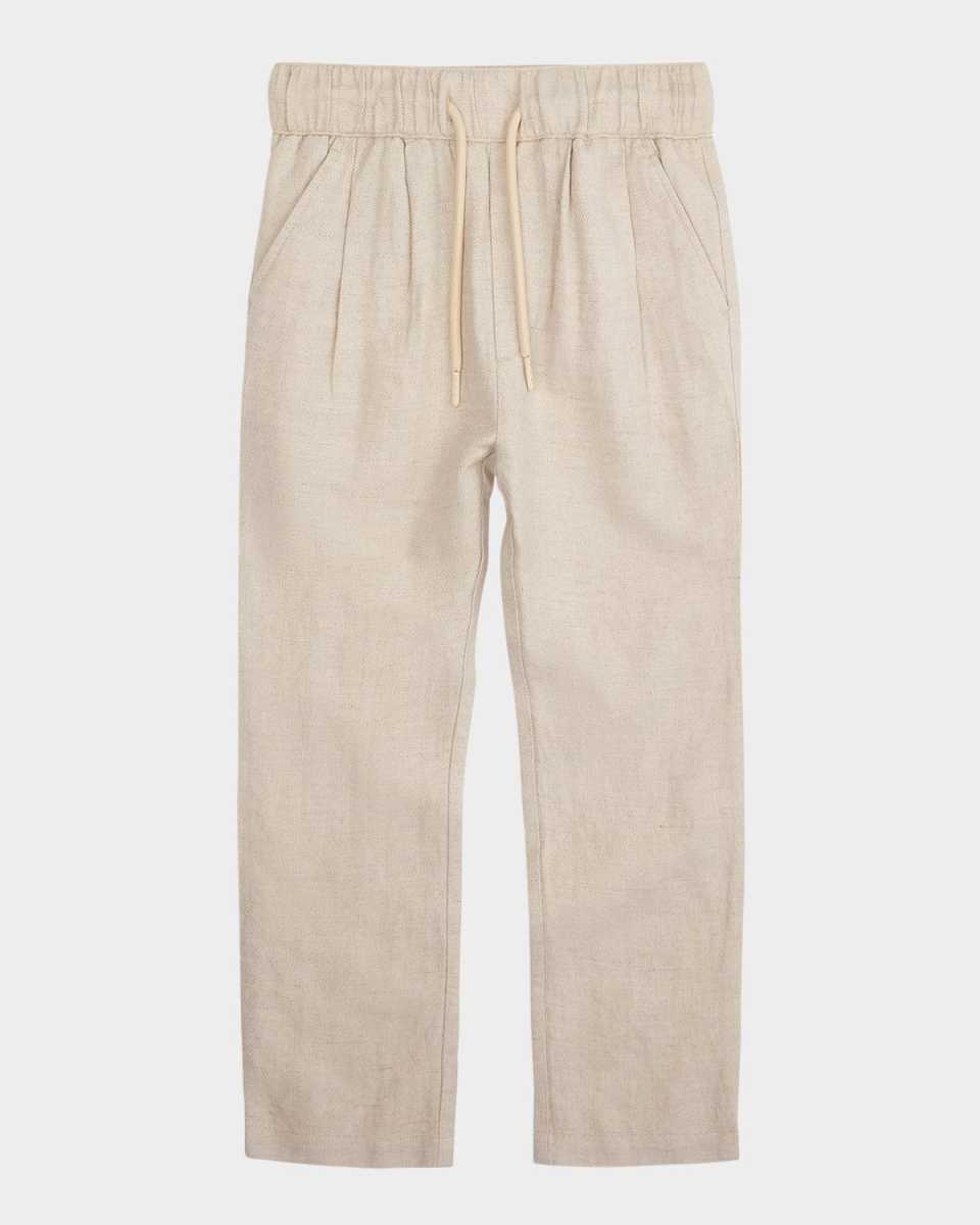 Boy's Resort Linen Straight Pants, Size 2-10